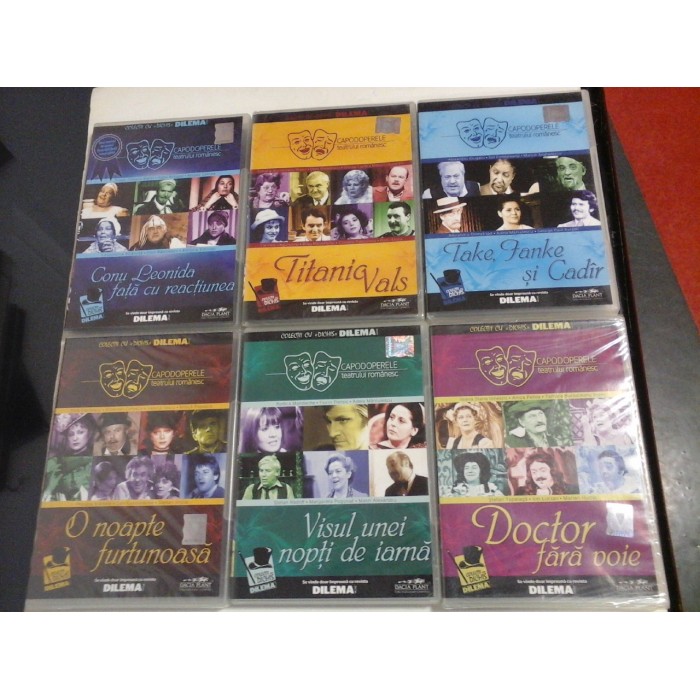 CAPODOPERELE TEATRULUI ROMANESC - 6 DVD-uri - din colectia Dilema CAPODOPERELE TEATRULUI ROMANESC - 6 DVD-uri - din colectia Dilema